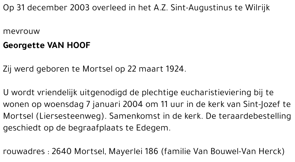 Georgetta VAN HOOF