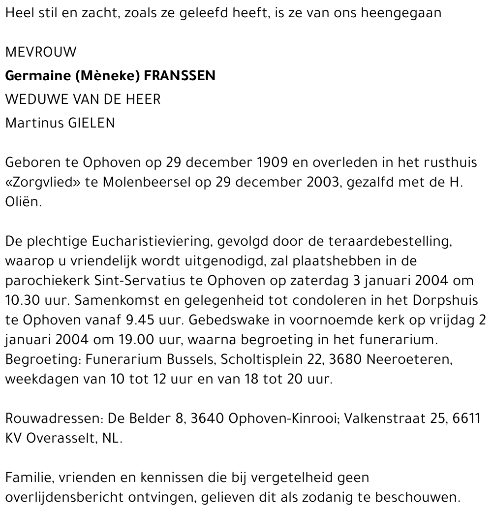 Germaine Franssen