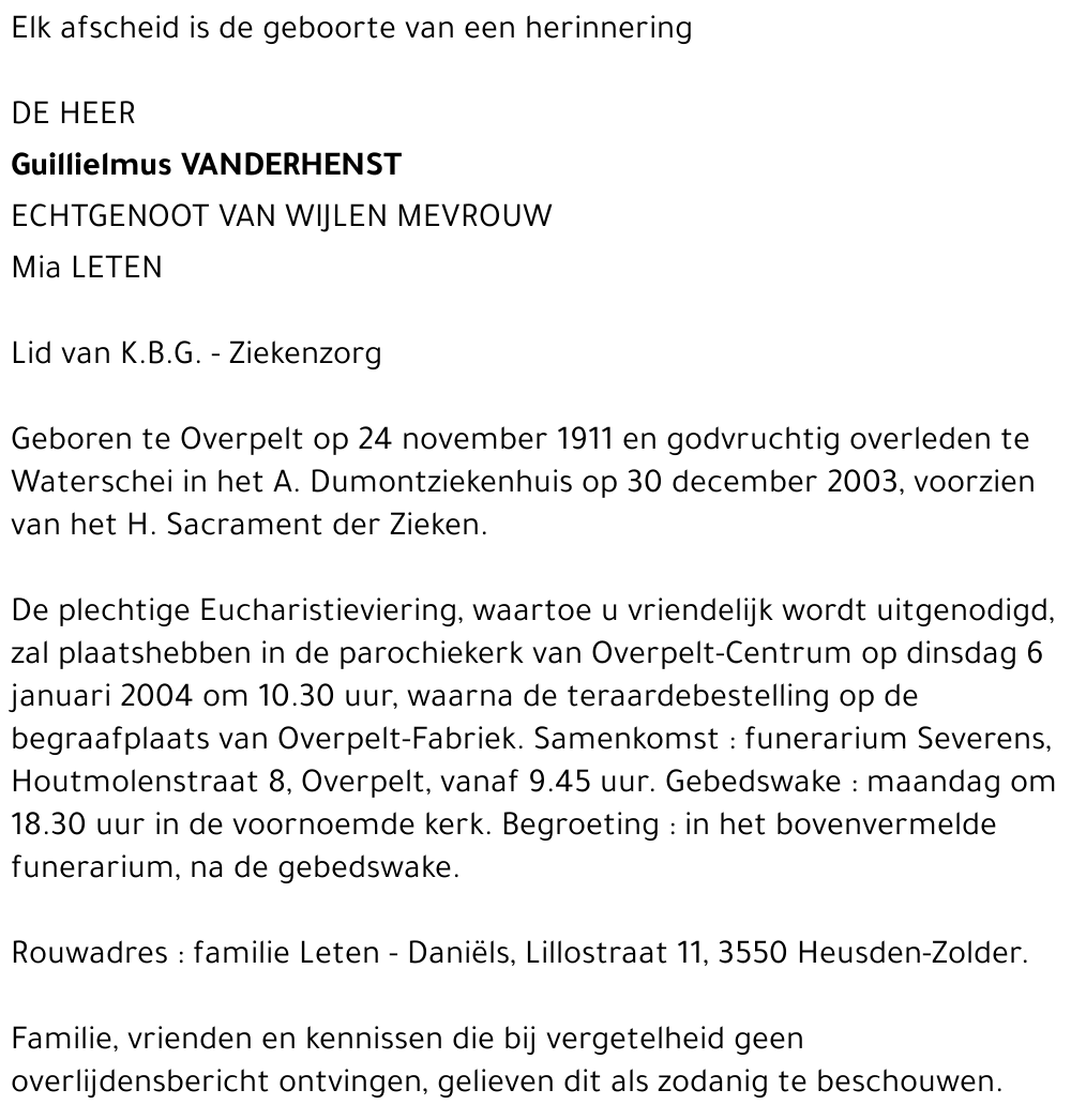 Guillielmus Vanderhenst