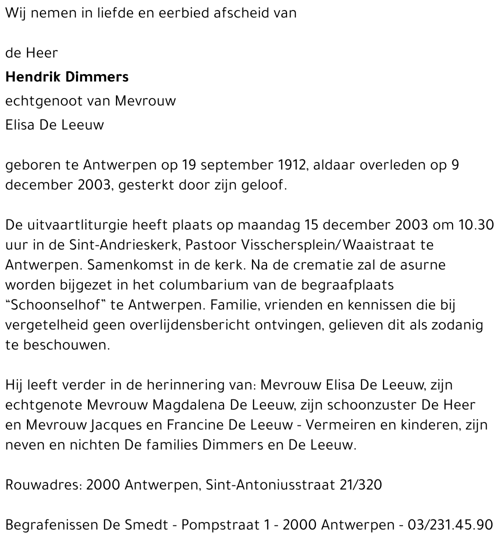 Hendrik Dimmers