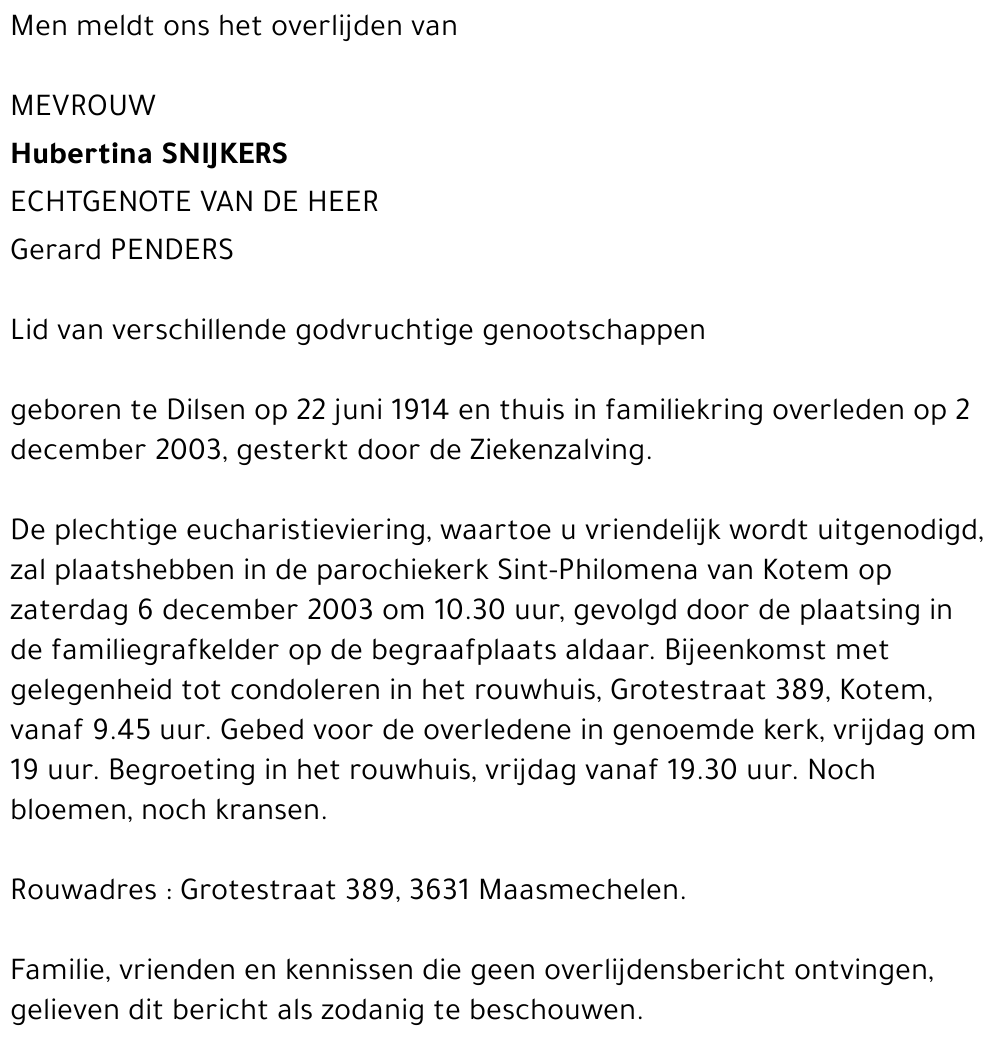 Hubertina Snijkers