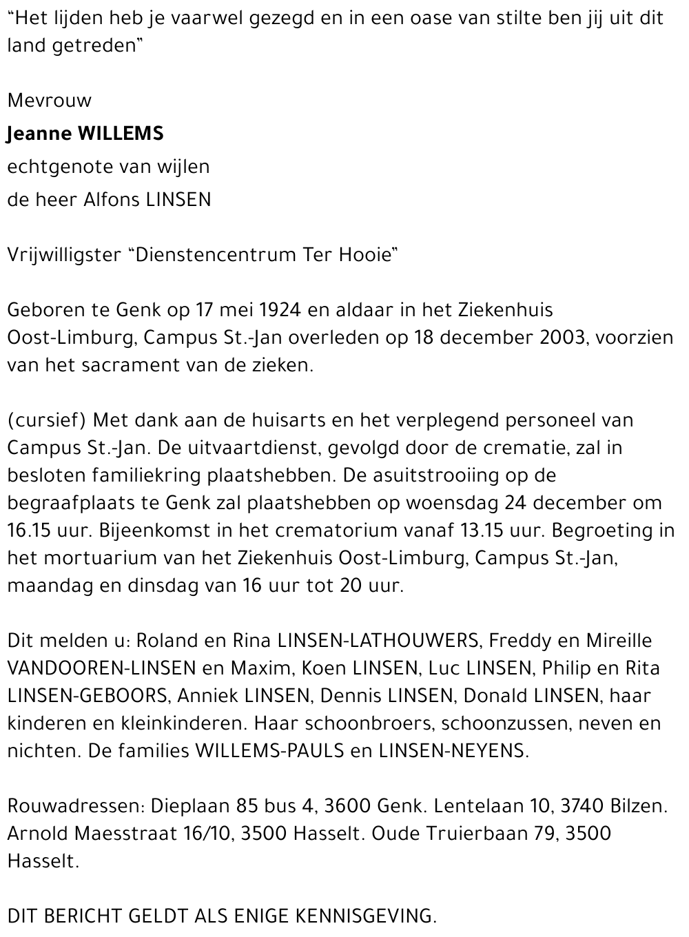 Jeanne Willems