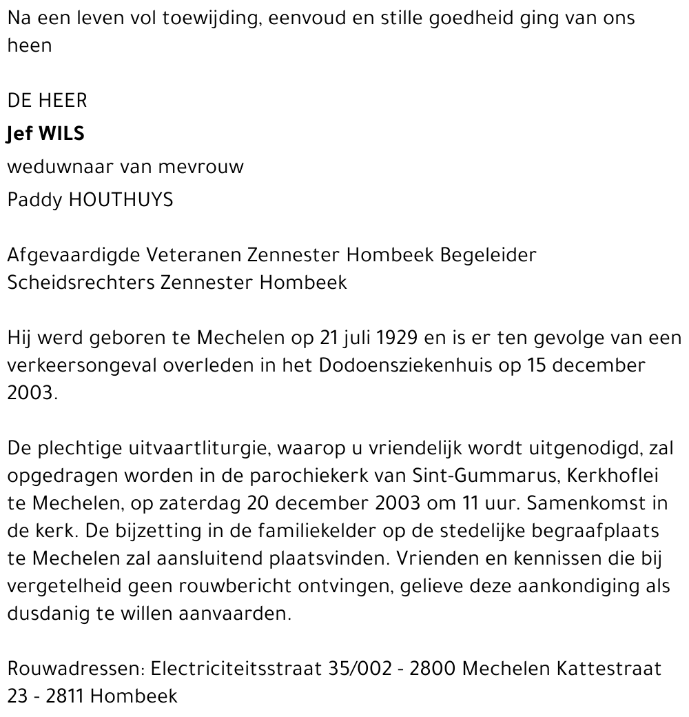 JEF WILS
