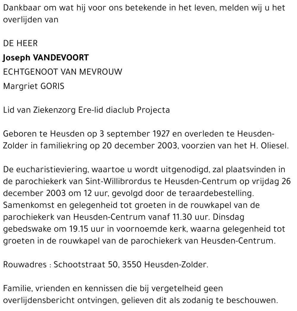 Joseph Vandevoort
