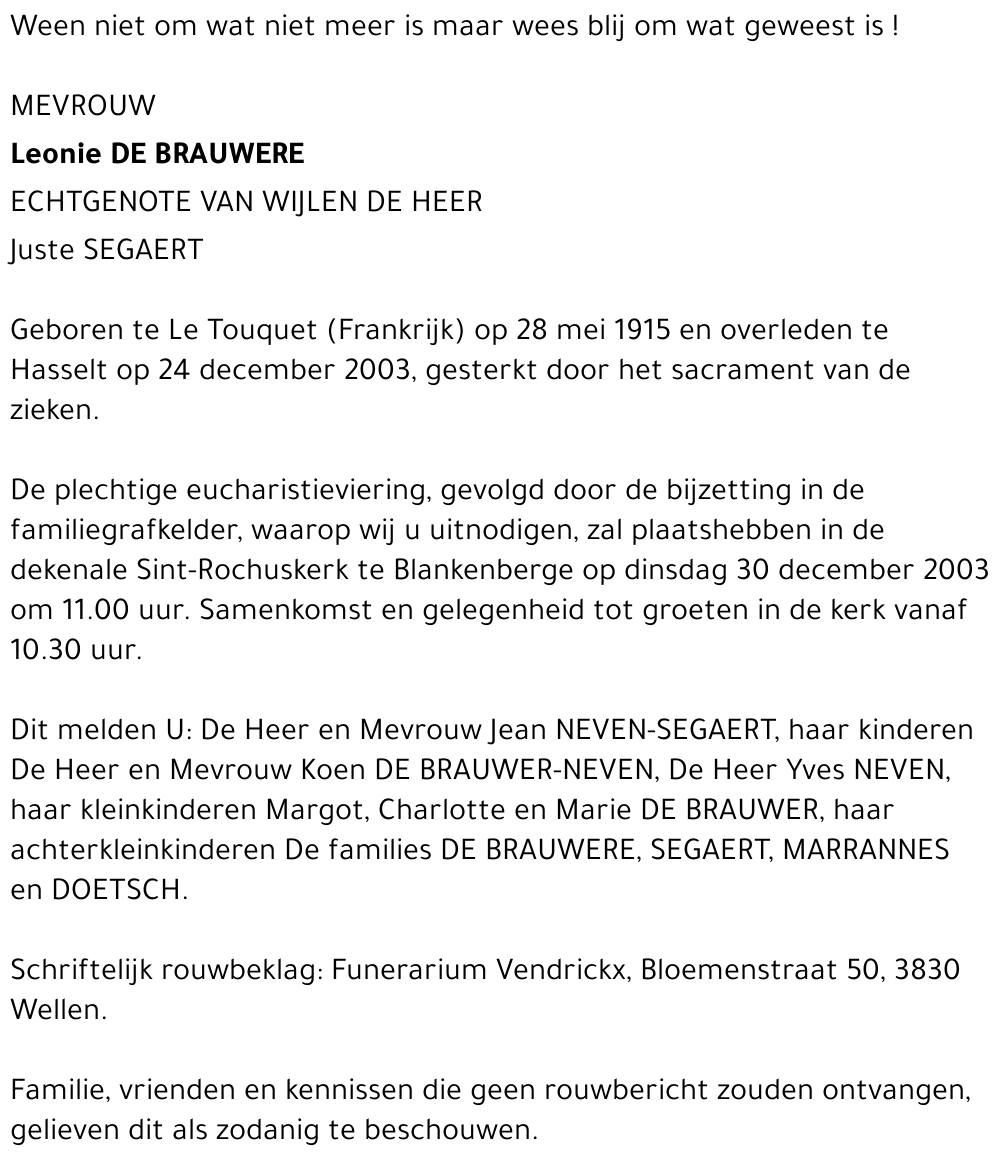 Leonie De Brauwere