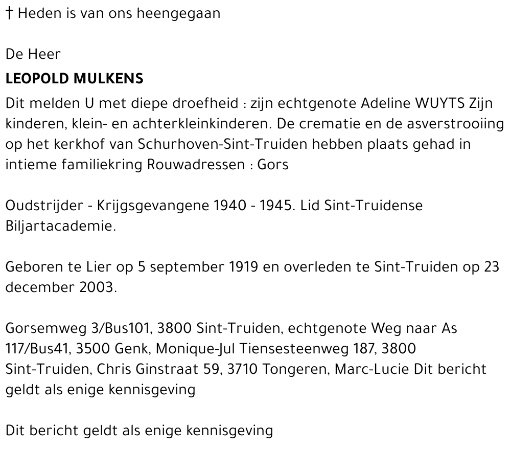 Leopold Mulkens