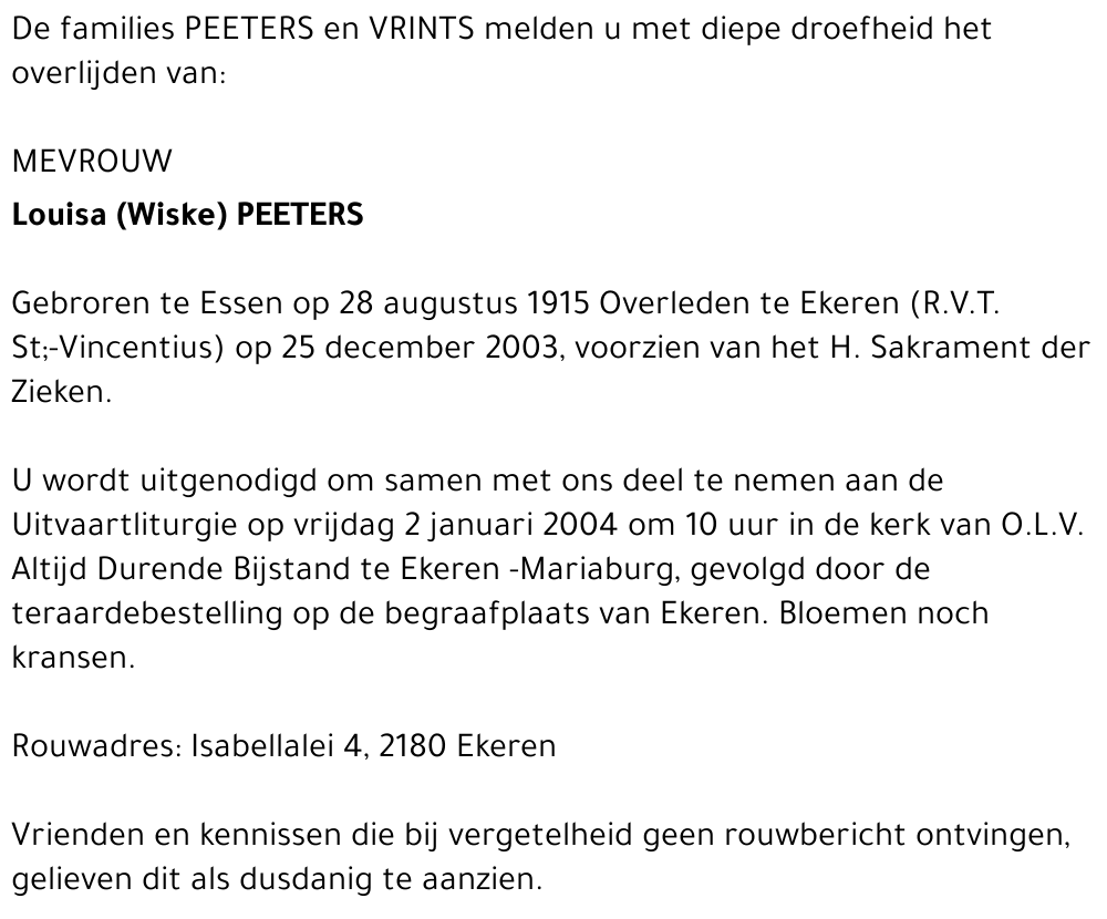Louisa Peeters