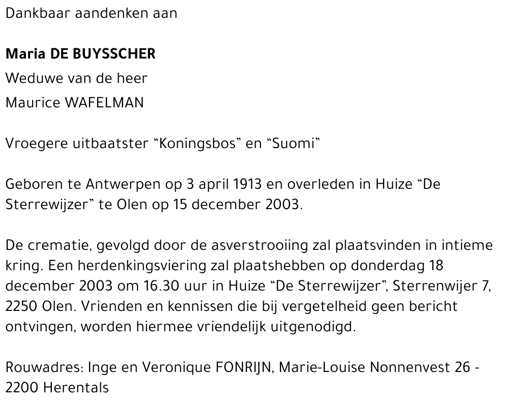 Maria De Buysscher