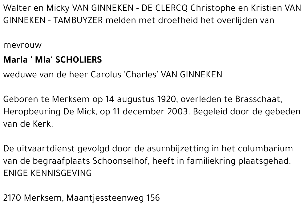Maria SCHOLIERS