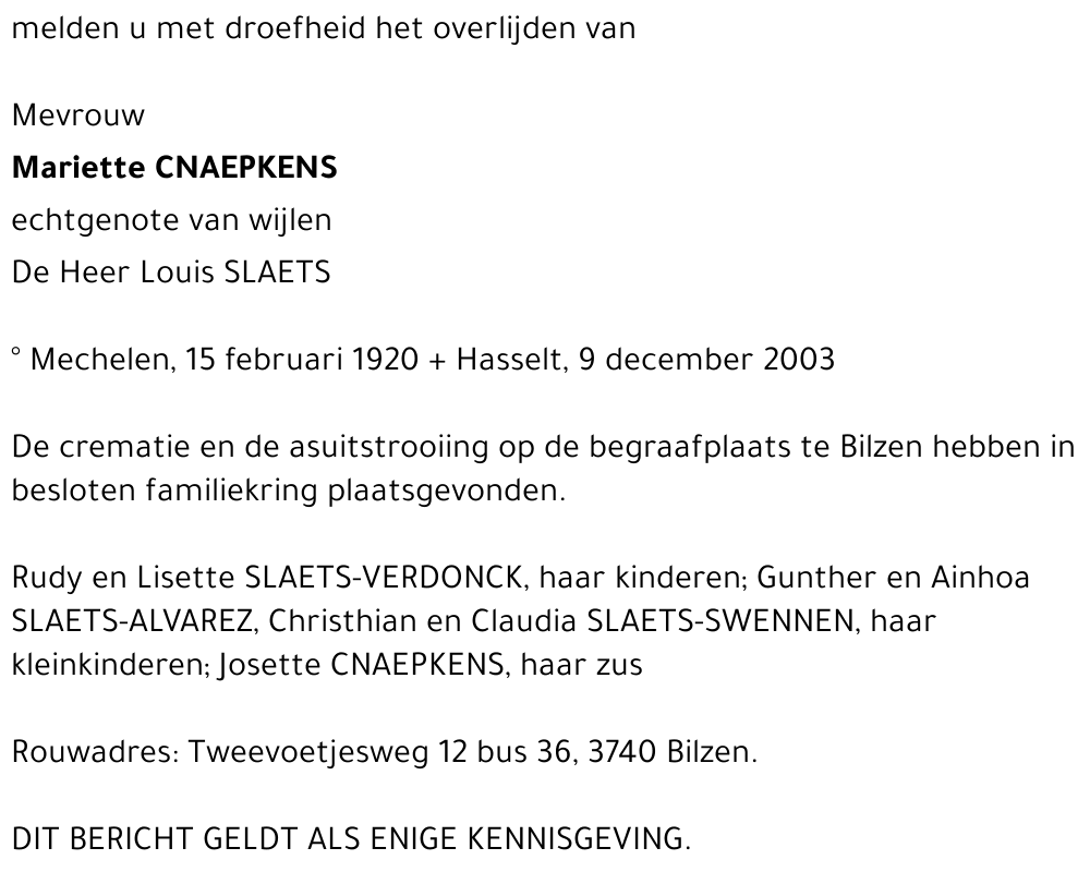 Mariette CNAEPKENS