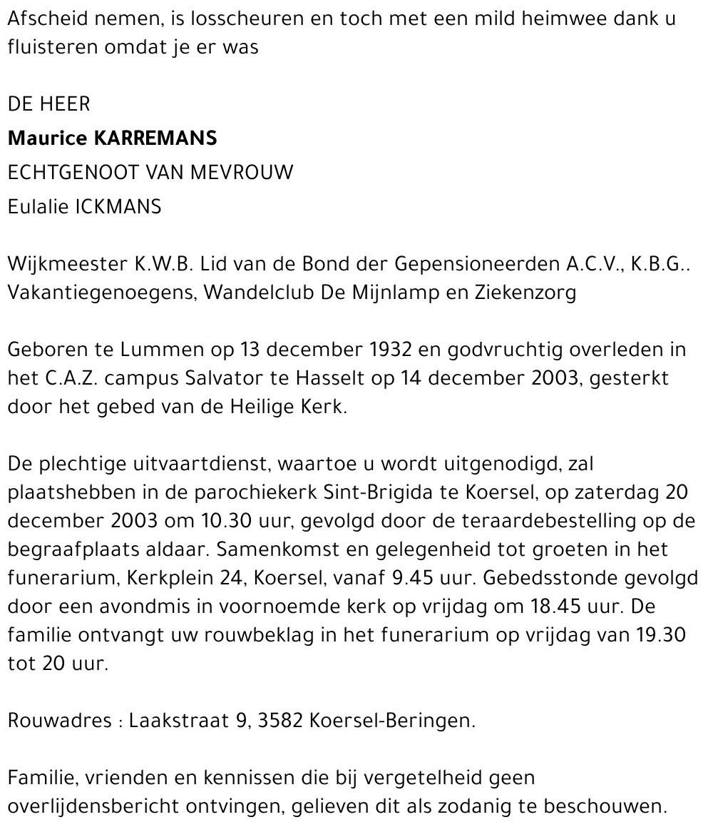 Maurice Karremans