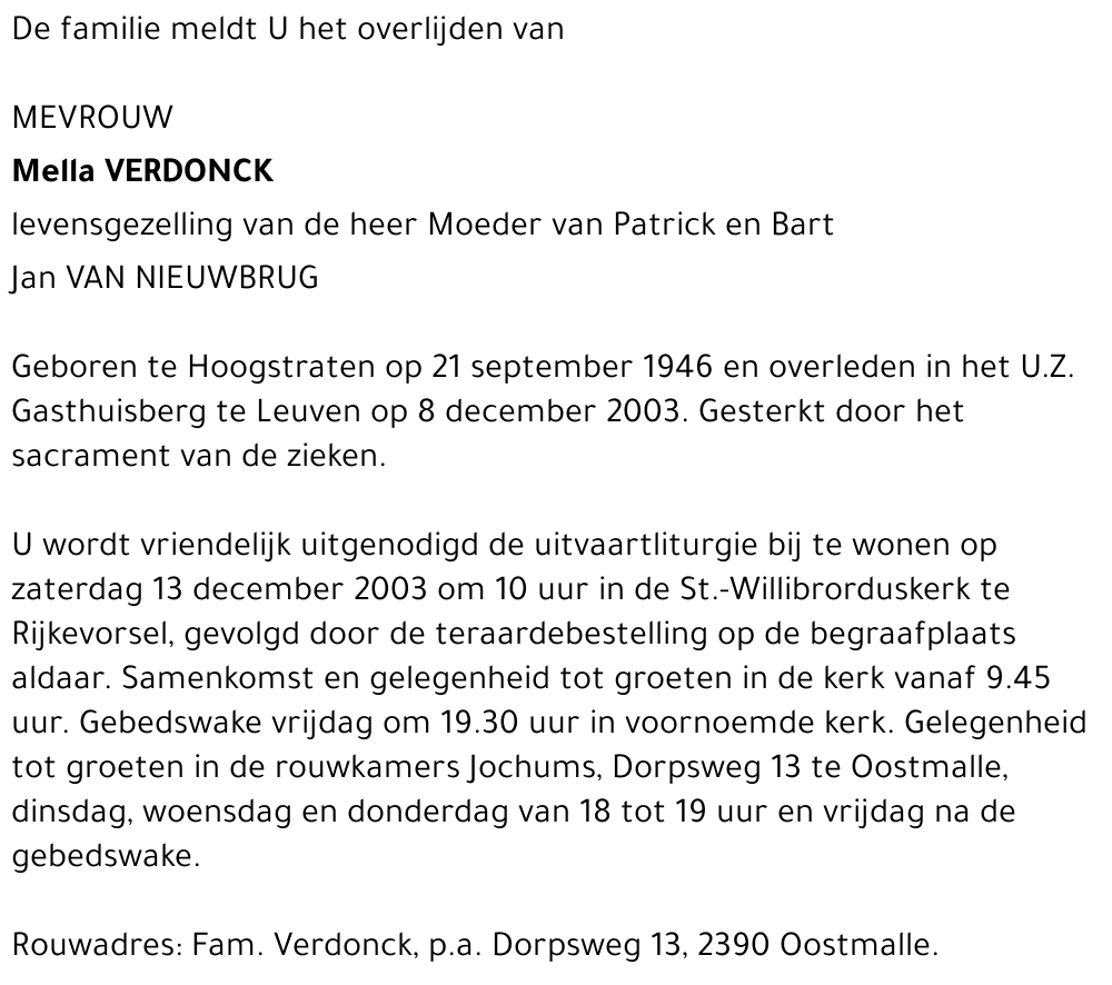 MELLA VERDONCK