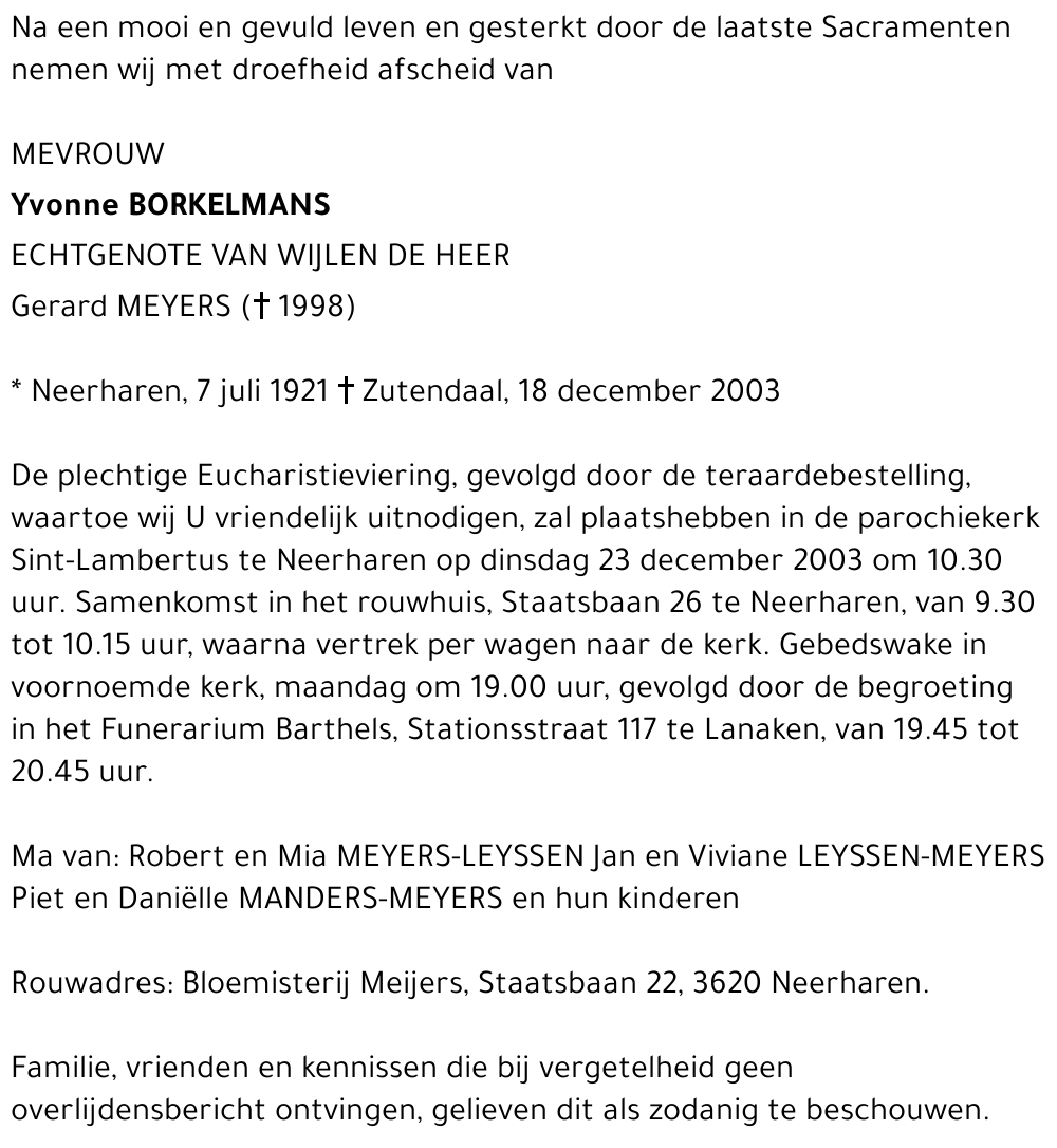 Yvonne Borkelmans