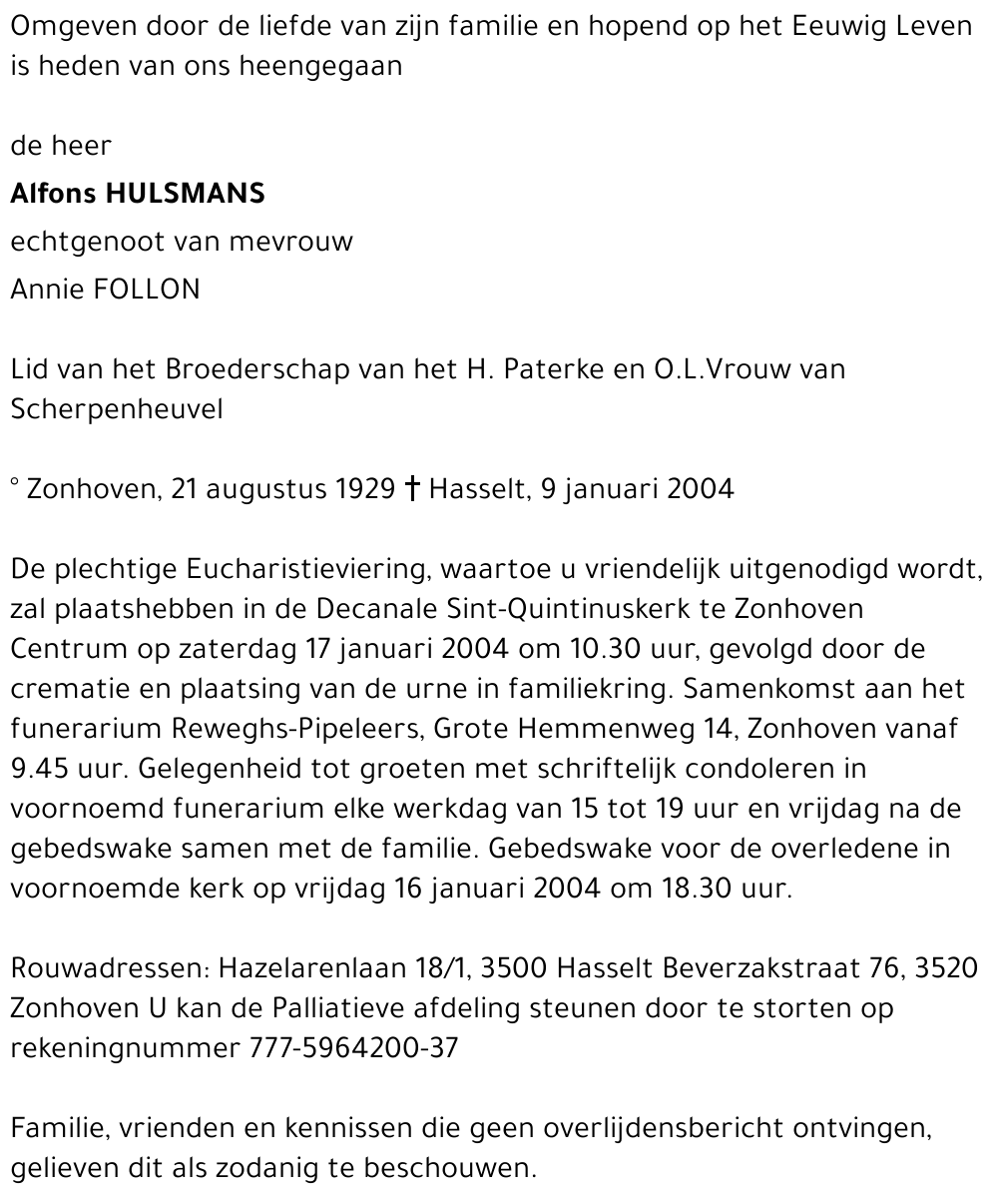 Alfons Hulsmans