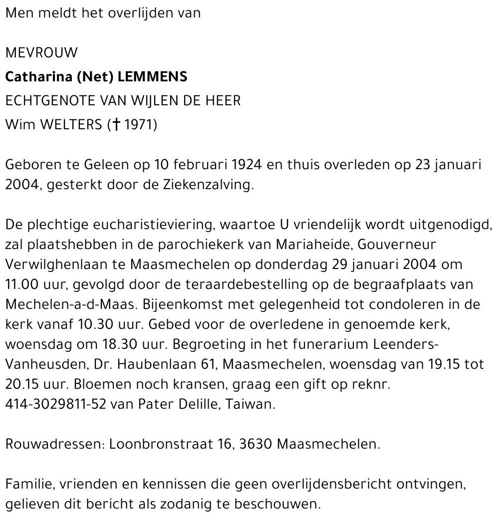 Catharina (Net) Lemmens