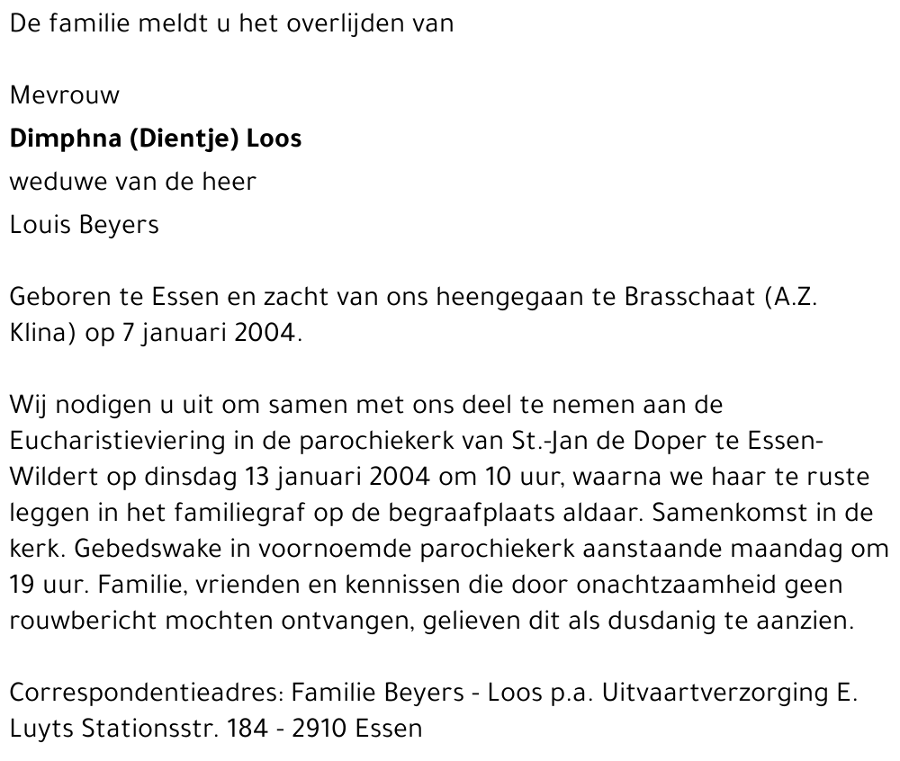 Dimphna (Dientje) Loos