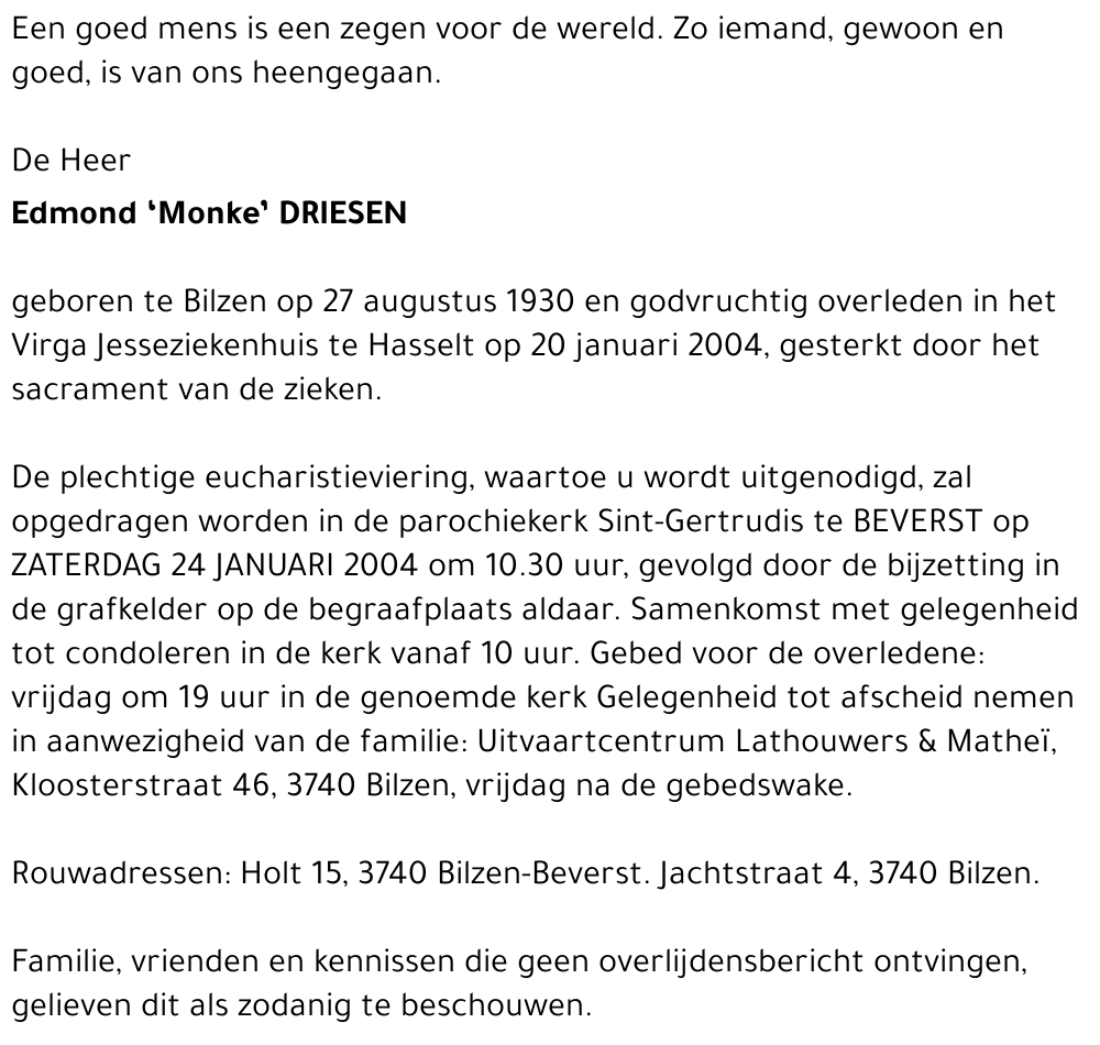 Edmond DRIESEN