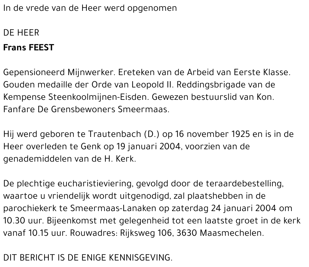 Frans Feest