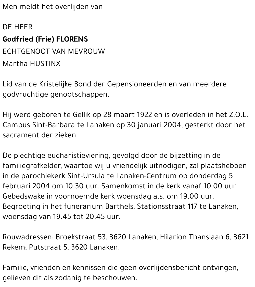 Godfried (Frie) Florens