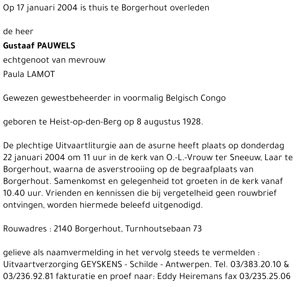 Gustaaf PAUWELS