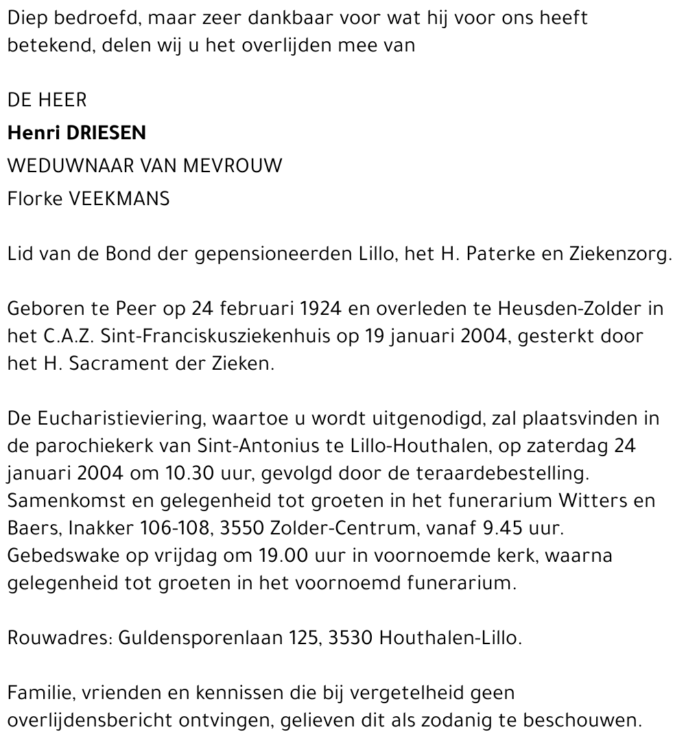 Henri DRIESEN