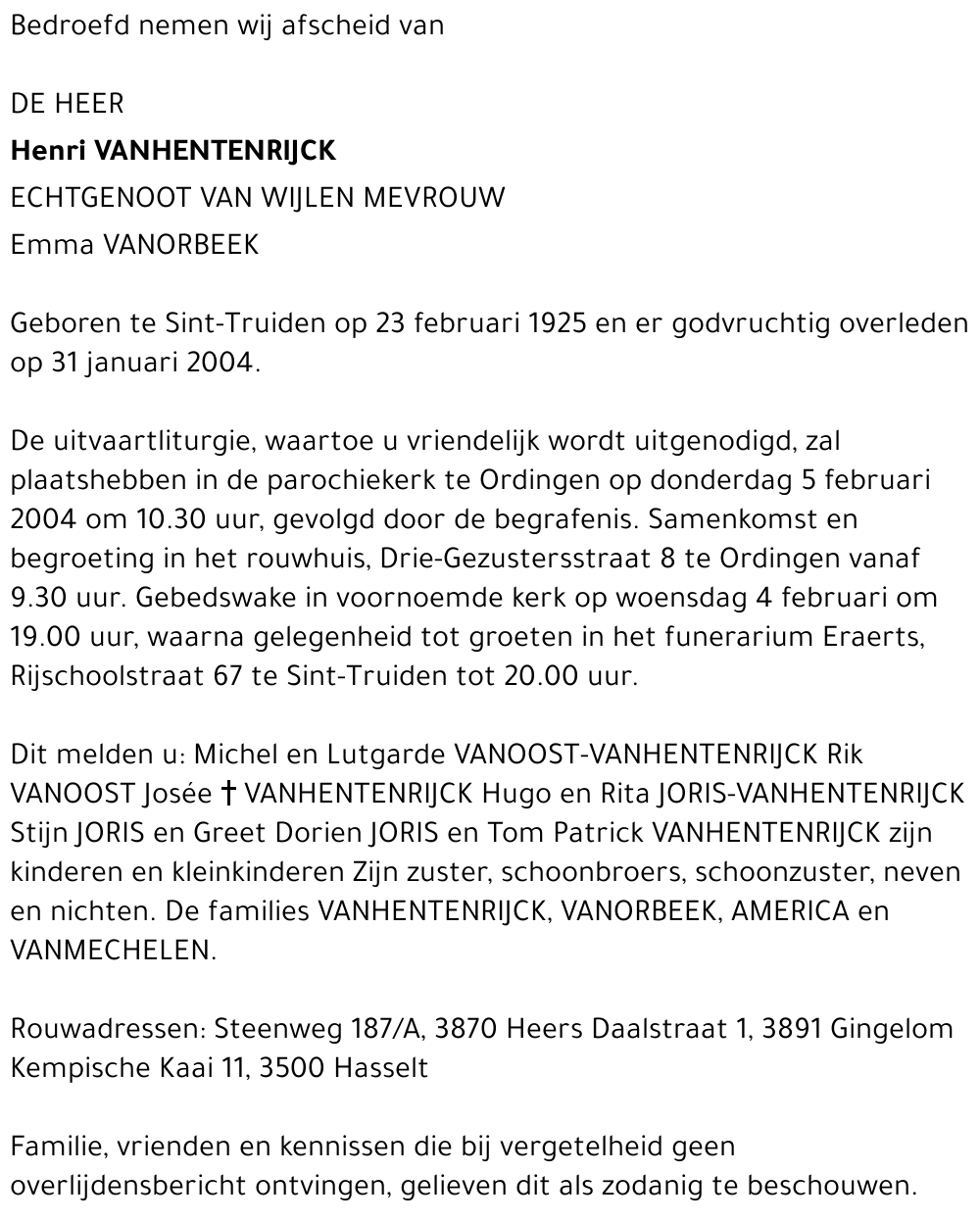 Henri Vanhentenrijck