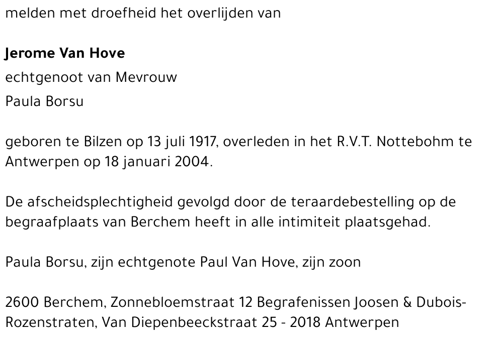 Jerome Van Hove
