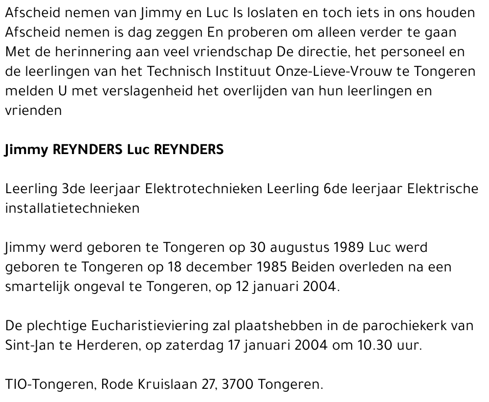 Jimmy en Luc Reynders