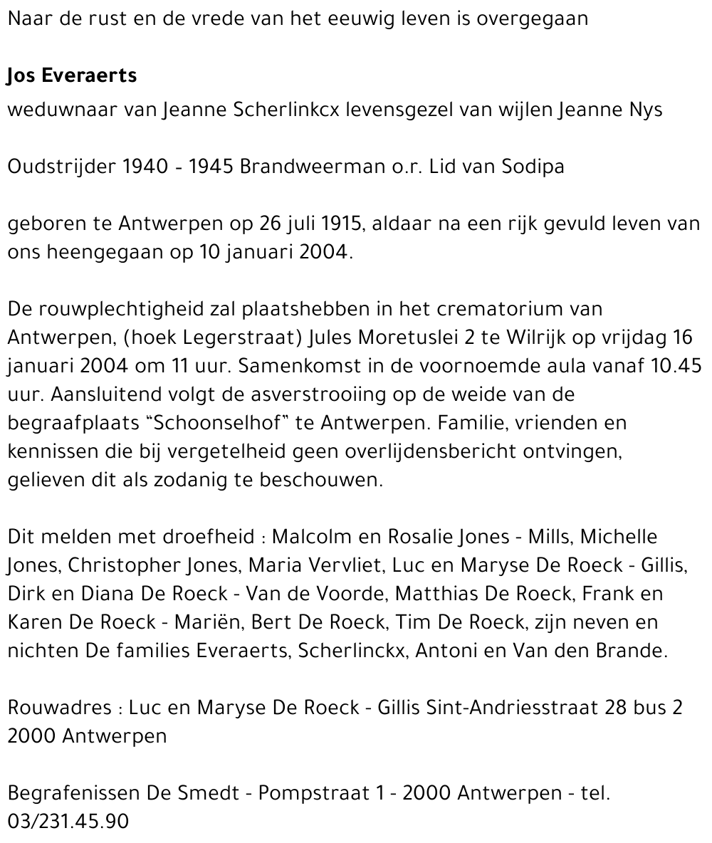 Jos Everaerts