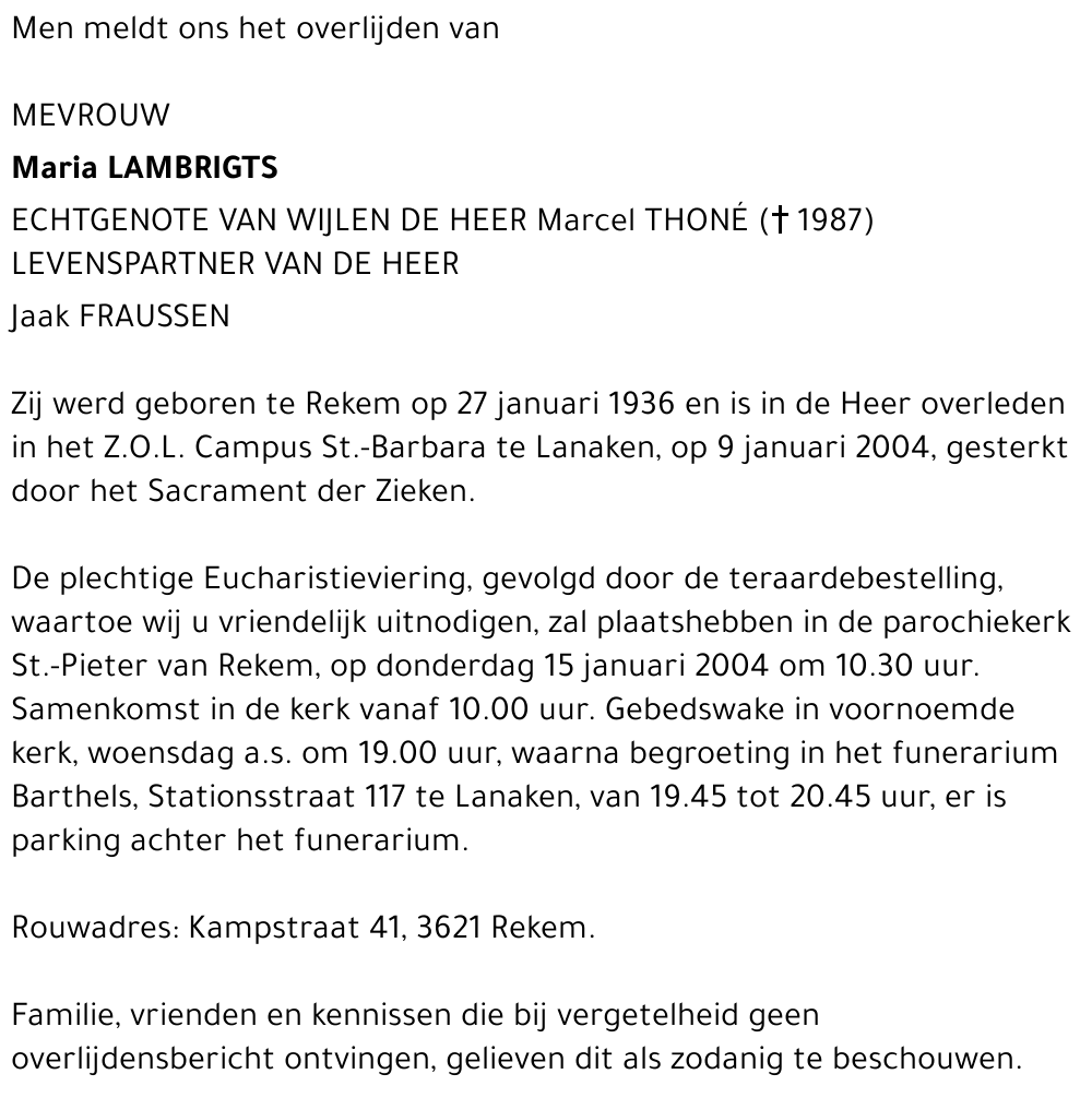 Lambrigts Maria
