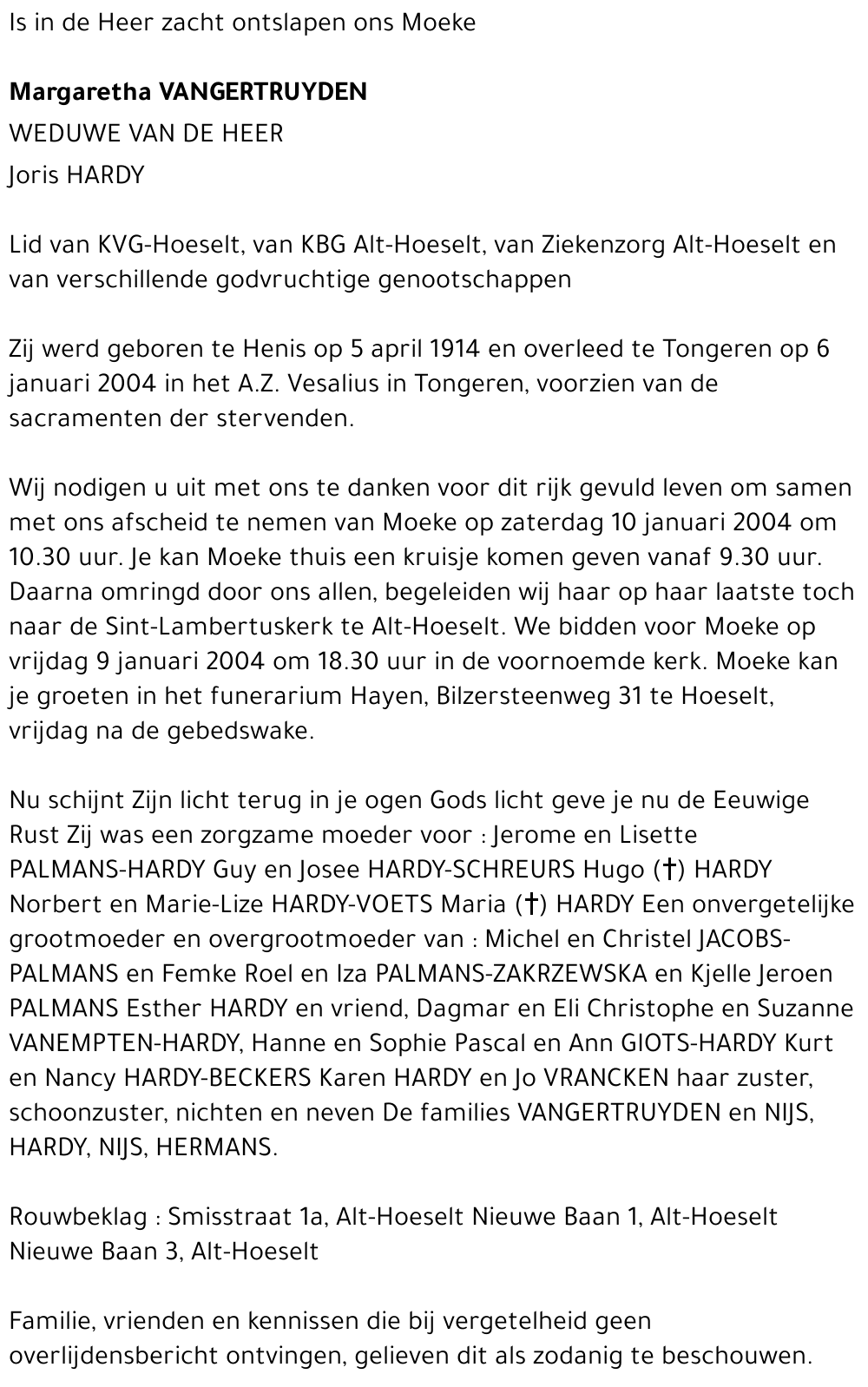 Margaretha Vangertruyden