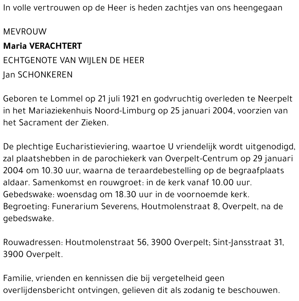 Maria Verachtert