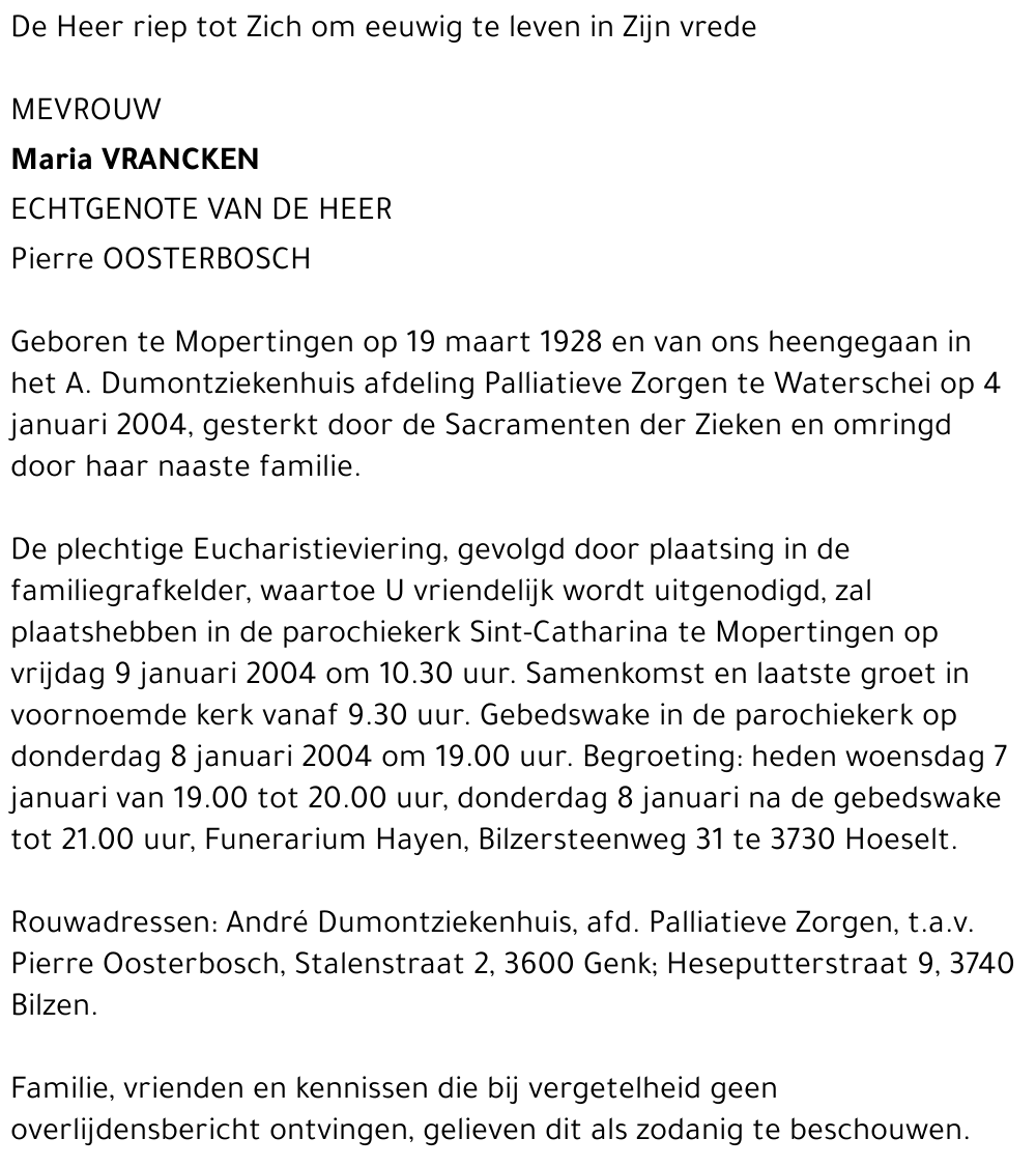 Maria Vrancken