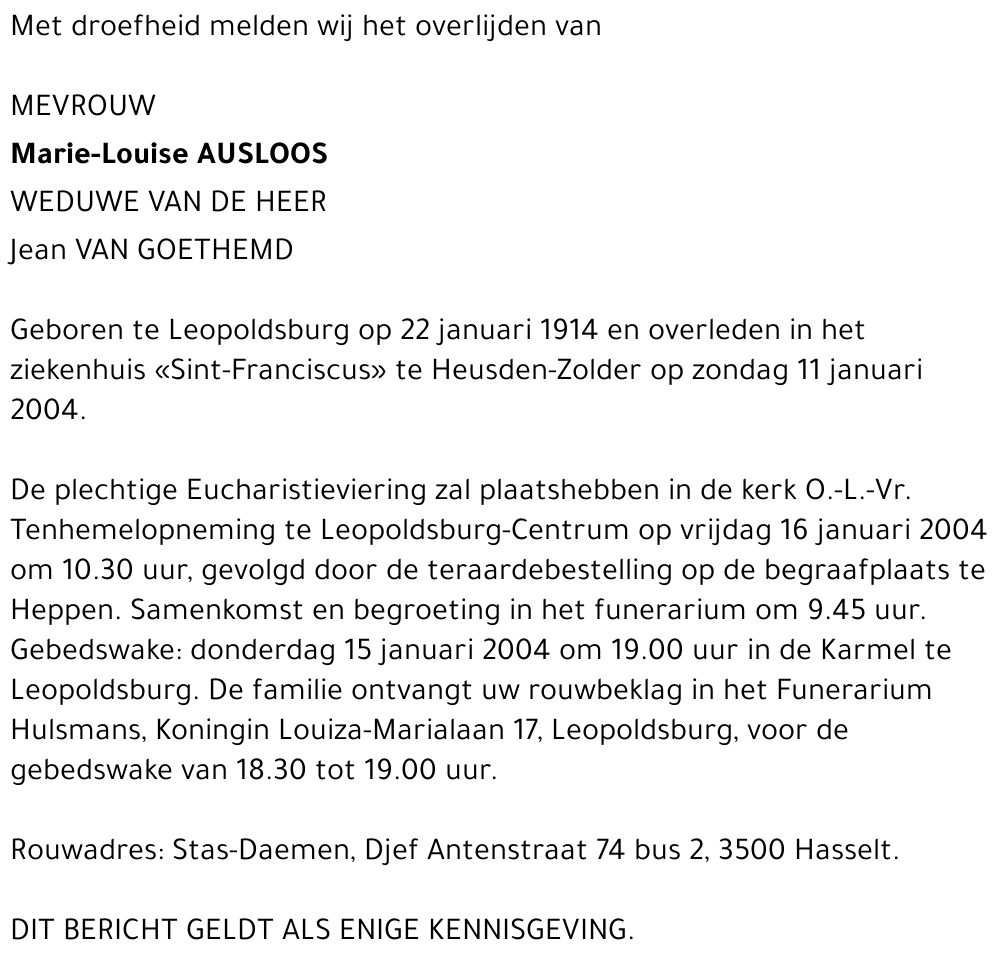 Marie-Louise Ausloos