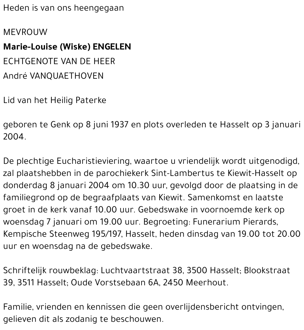 Marie-Louise (Wiske) Engelen