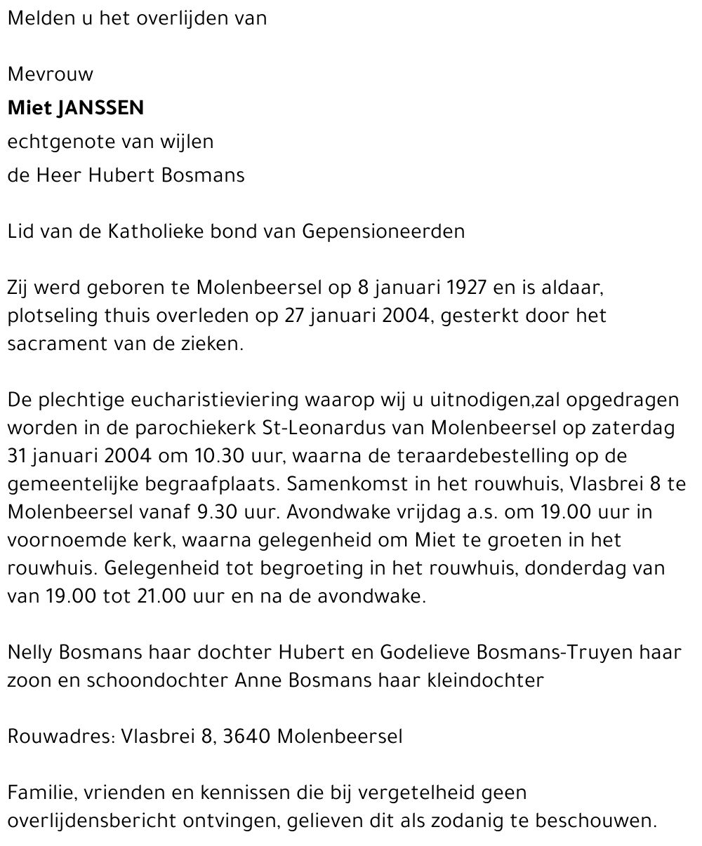 Miet JANSSEN