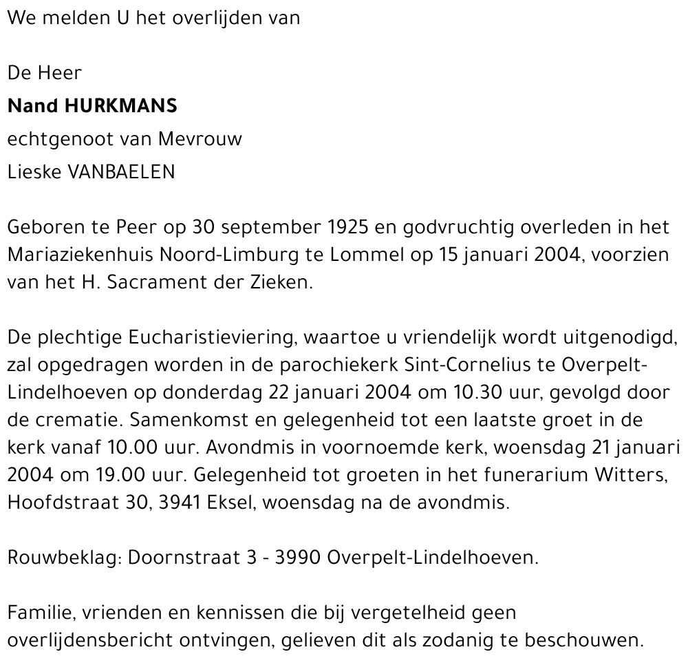 Nand HURKMANS