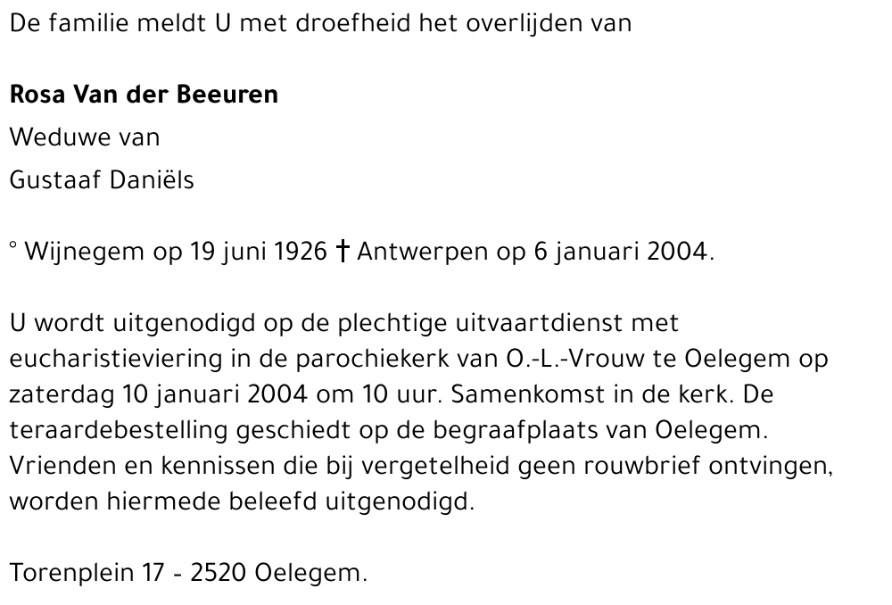 Rosalia Van der Beeuren