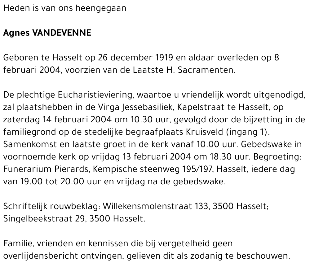 Agnes Vandevenne