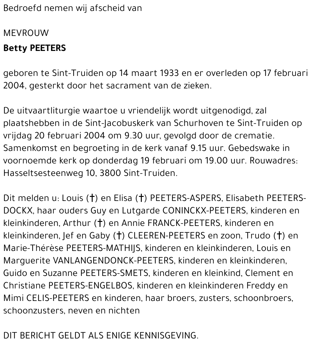 Betty Peeters