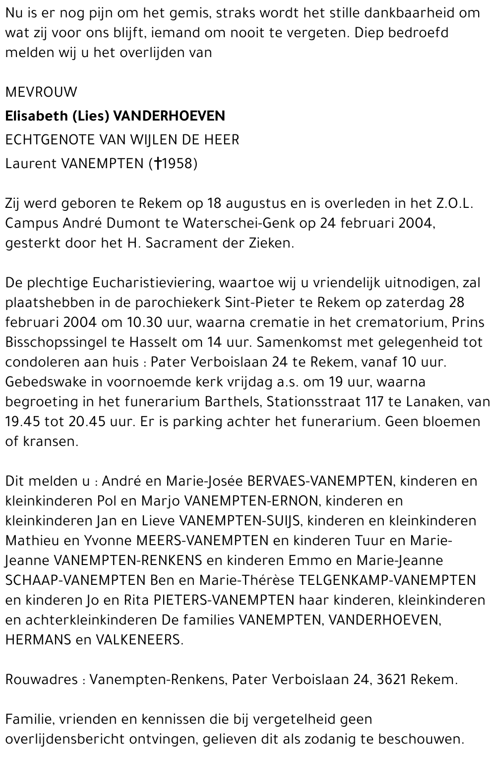 Elisabeth Vanderhoeven