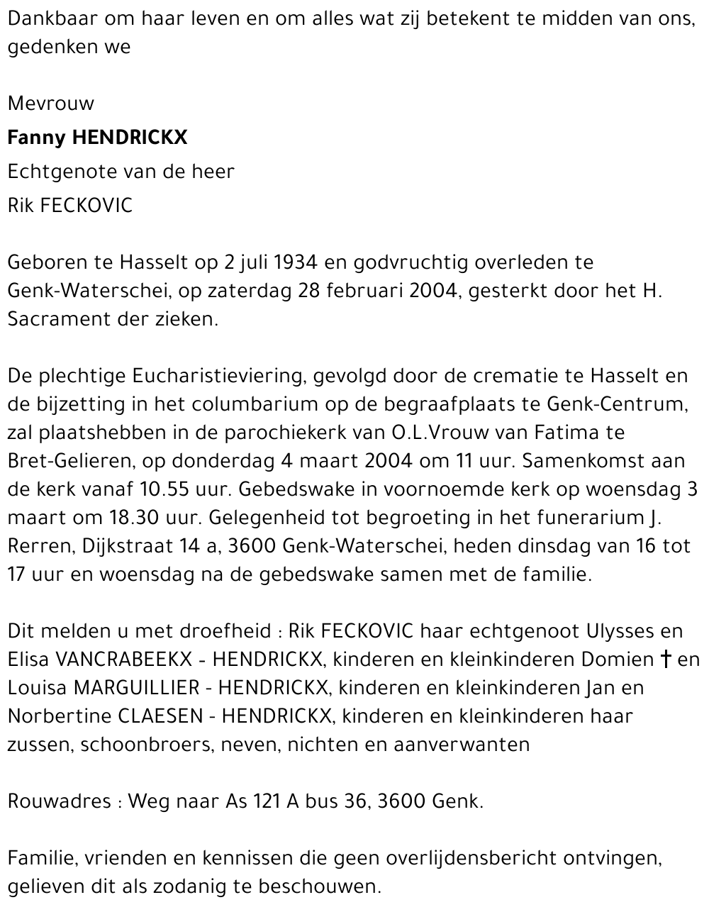 Fanny HENDRICKX
