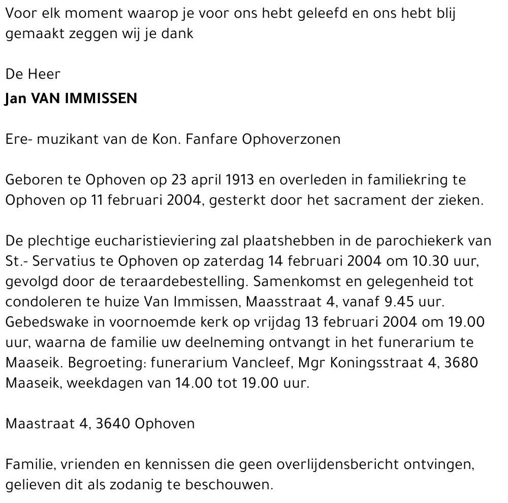 Jan Van Immissen