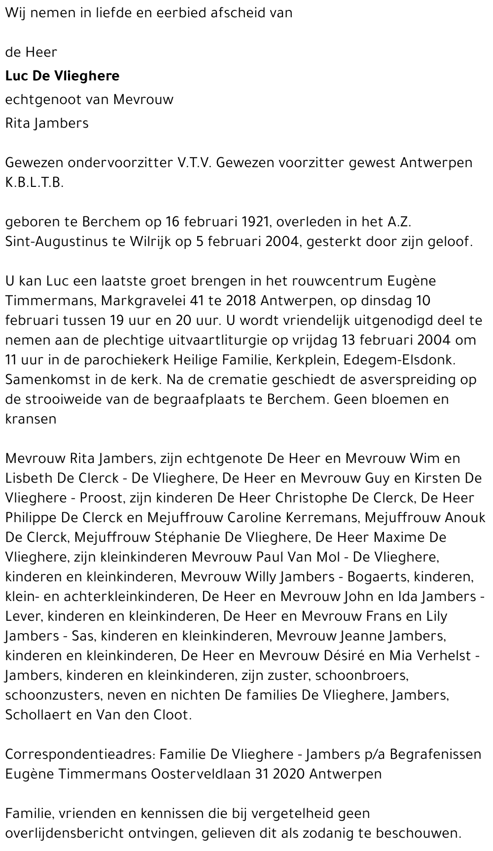 Luciaan De Vlieghere