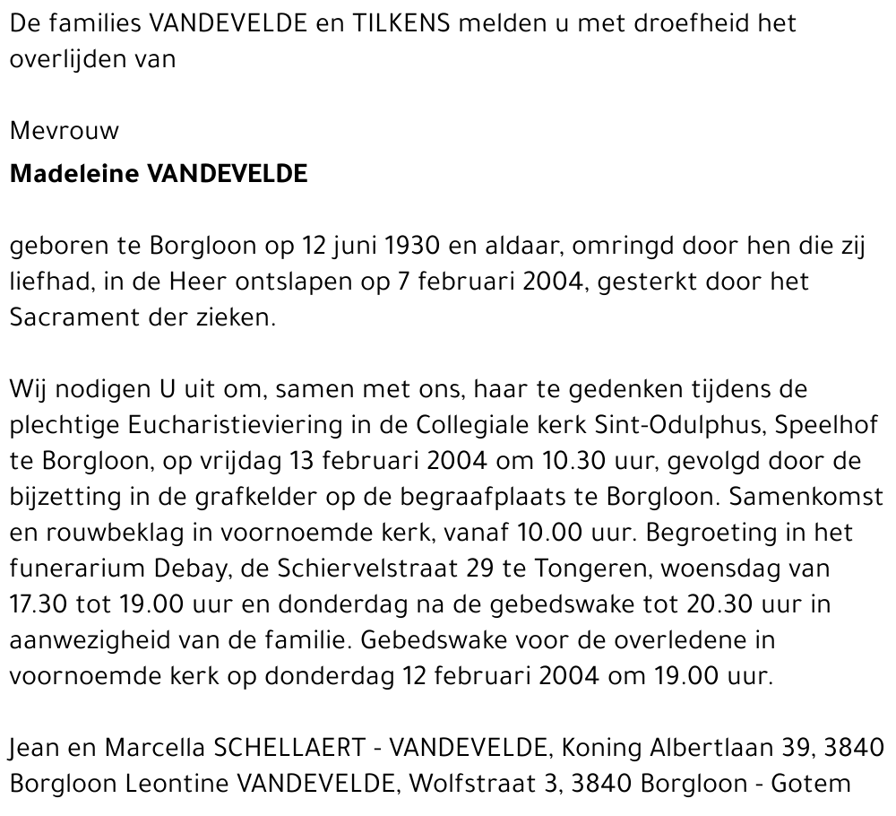 Madeleine Vandevelde