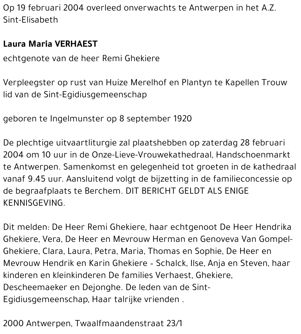 Maria Verhaest