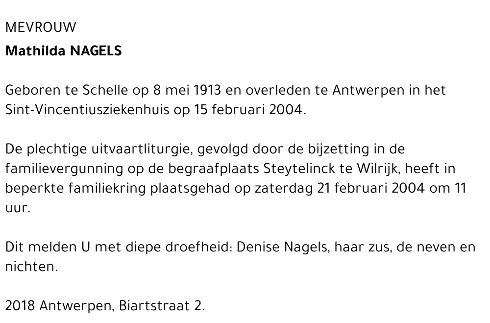 MATHILDA NAGELS