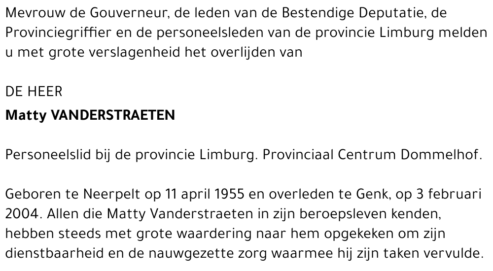 Matty Vanderstraeten