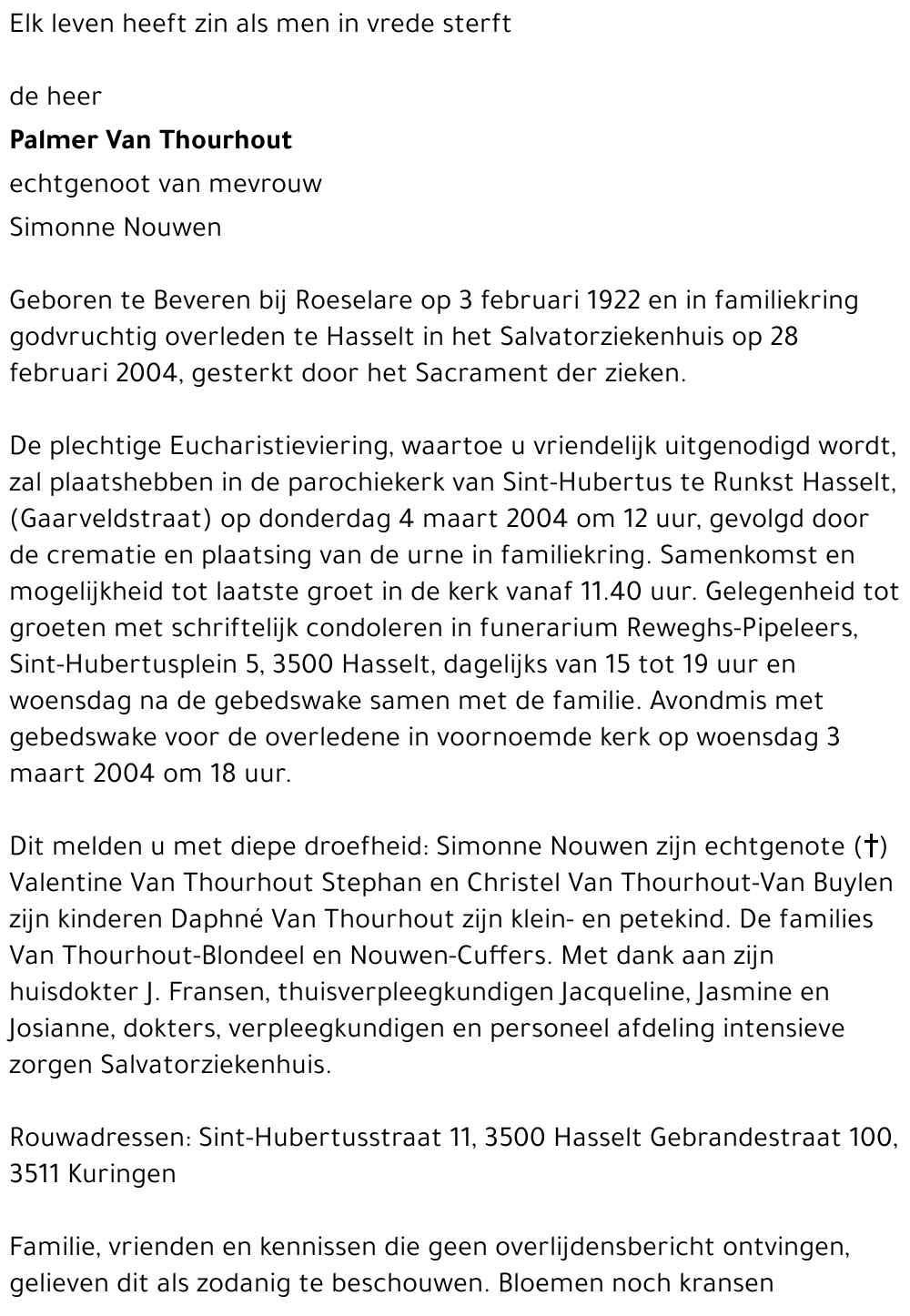 Palmer Van Thourhout