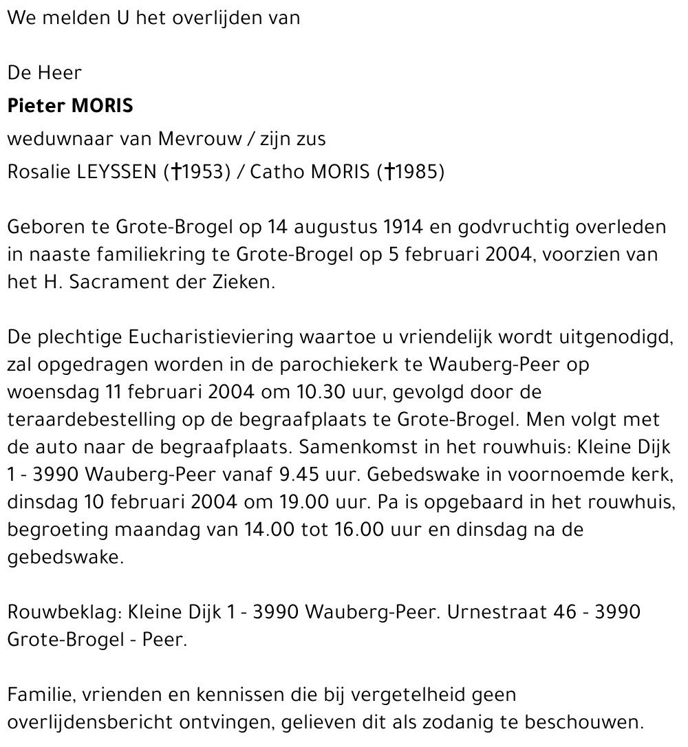 Pieter MORIS
